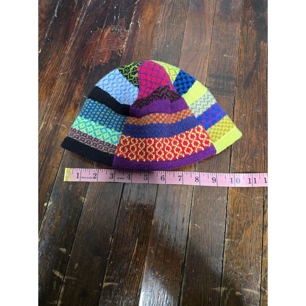 Solmate Socks Colorful Eclectic Patchwork Beanie Hat View 5